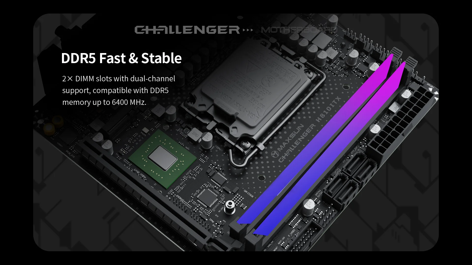 MAXSUN MS-Challenger H810ITX WIFI Motherboard - Mini-ITX Form