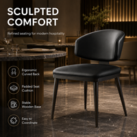 Chaise de salle à manger moderne et élégante, assise rembourrée crème avec pieds en bois massif pour hôtel, restaurant, usage commercial