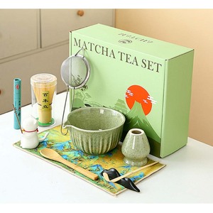 Nhà Máy Bán buôn Hộp Quà Tặng 7 cái Matcha <span class=keywords><strong>Tea</strong></span> <span class=keywords><strong>Set</strong></span> với Whisk chủ gốm trà Bát Matcha trà lọc công cụ thiết lập - Product Image 5