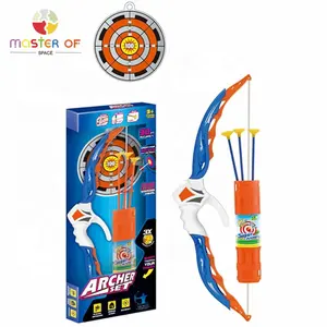 Conjunto de jogo de tiro ao alvo, para crianças, de alta qualidade, arco de plástico, brinquedo e flecha p01f361