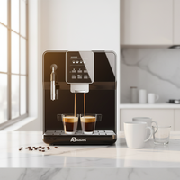 Machine à café automatique Anbolife 2026 OEM ODM au design populaire, double chaudière, Cafetera Automática avec réservoir d'eau de 1,7 L