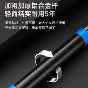 Hedge Shears Stainless Steel Blade Blue Handle Manual Pruning Tool Wave Blade Design Professional Garden Trim - Product Image 5