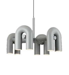 Elementi nordici 4U stile creativo <span class=keywords><strong>lampadario</strong></span> a LED con lampada rimovibile braccio di colore <span class=keywords><strong>arancione</strong></span> - Product Image 2