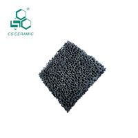 Filtre en mousse céramique industrielle en nid d'abeille, pièce en carbure de silicium avec une porosité de 80-90% et une haute résistance aux chocs thermiques
