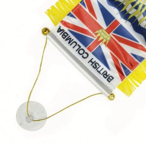 ธงสามเหลี่ยมพิมพ์ลายดิจิทัลโลโก้แบบกำหนดเอง บริชคอลัมเบีย สำหรับแขวนตกแต่งกระจกมองหลังรถยนต์และบ้าน - Product Image 2