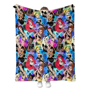 Новинка, оптовая продажа, плюшевое фланелевое одеяло для принцесс - Product Image 1