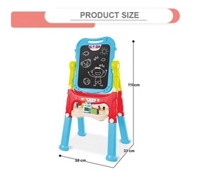 Doppelseitige Magnetische ABS-Kunststoff Verstellbare Staffelei Zeichenbrett Malzubehör Buntes Zeichenspielzeug-Set - Product Image 6