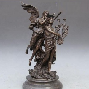 Décoration d'intérieur de style ancien Moulage de bronze Statue d'ange grandeur nature Sculpture - Product Image 6