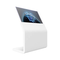 Kiosque publicitaire vertical sur pied avec logo personnalisé OEM ODM, affichage numérique OLED transparent avec matériel inclus