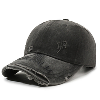 Casquettes de baseball vintage en sergé de coton lavé et vieilli, structurées à 6 panneaux, avec broderie plate, vente en gros, OEM, ODM, logo personnalisé, pour adultes