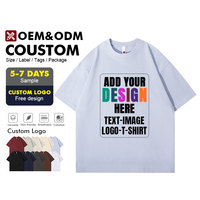 T-shirts personnalisés à col rond pour hommes, 100% coton, 300g, t-shirts de travail robustes pour équipe, t-shirt surdimensionné avec logo brodé