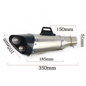 Silencieux d'échappement de moto en Fiber de carbone pour Nmax FZ1 R6 R15 R3 <span class=keywords><strong>ZX6R</strong></span> ZX10 Z900 CBR1000 GSXR1000 PCX125 PCX150 - Product Image 5