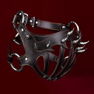 M-Z4002 Bondage BDSM Submissive <strong>Hood</strong>, Soft Leather Adjustable Size, Fanged Beast Design for Role-Play Sex Toy - Product Image 4