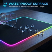 Grand tapis de souris de jeu RGB magnétique, lumineux, étanche, personnalisable, en caoutchouc, avec recharge sans fil, pour gamer, format compact