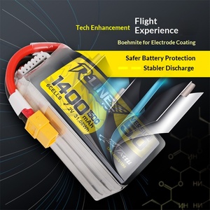 Tattu R-Line 5.0อิฐทอง850mAh 1200mAh 1400mAh 1550mAh 150C 3S 4S 6S แบตเตอรี่ Lipo สำหรับโดรนแข่งขัน FPV - Product Image 5