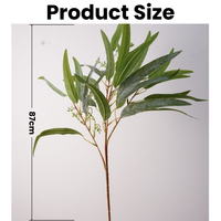 Plante d'eucalyptus artificielle à toucher réel, très demandée, en latex, pour arrangements floraux de mariage