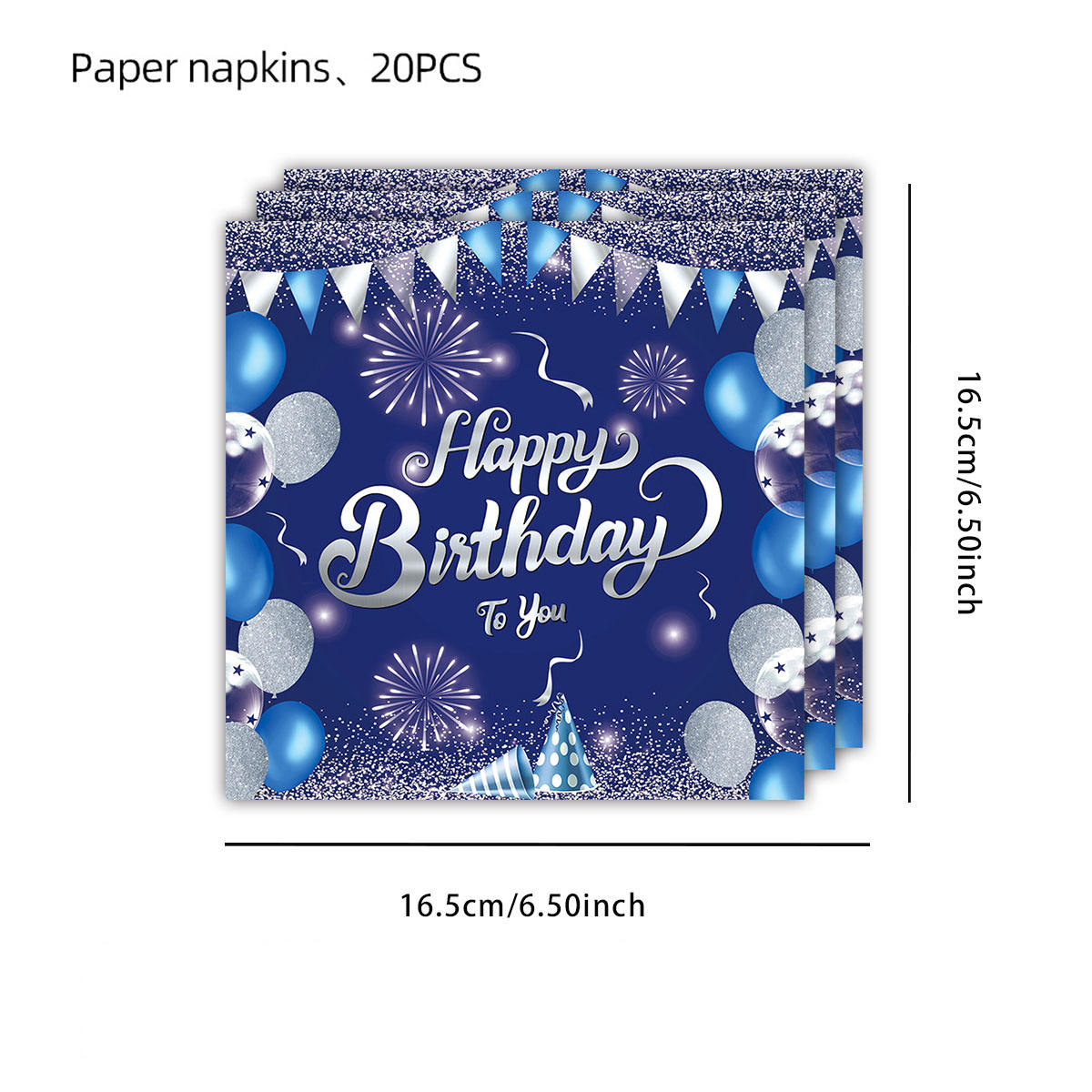 Serviette en papier bleu foncé