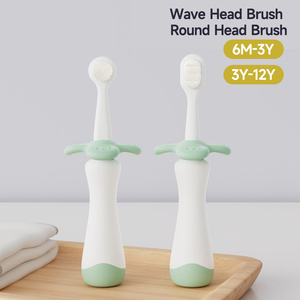 Brosse à dents pour bébé 2 en 1 avec nettoyeur de langue, poignée en silicone antidérapante, directement de l'usine - Product Image 5