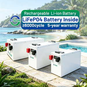 Esun 12.8V 280Ah 3.5kWh LFP-batterij Duurzame 24V 100AH 200AH huishoudaccu Ingebouwde BMS Vervangbaar ontwerp voor UPS - Product Image 2