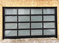 Cadre en aluminium automatique moderne de haute qualité Portes sectionnelles en verre transparent Porte de garage sectionnelle pour maisons de luxe
