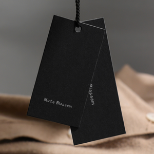 <b>Black</b> Card Tag Simple Brand Men's Clothing Custom Tag High-End Label <b>Black</b> Paper Tag Clothing Accessories Factory Direct Sale - Product Image 4
