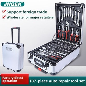 Kits de réparation automobile 187 pièces, ensembles de 499 et 599 pièces, valises d'entretien embarquées pour usage mécanique/ménager, <span class=keywords><strong>outils</strong></span> de quincaillerie en gros - Product Image 2