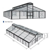 Tenda Acara Luar Ruangan Berkapasitas 500 Orang dengan Dinding Kaca & Rangka Aluminium