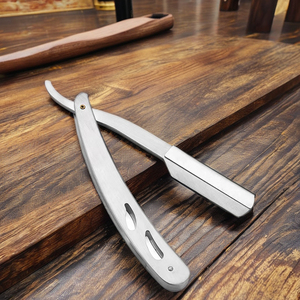 Porte-couteau pliant tout métal de qualité supérieure rasoir droit moderne vieux bouton poussoir en acier à haute teneur en carbone OEM personnalisable pour le bricolage - Product Image 6