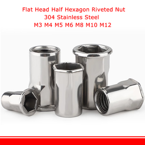 304 A2-70 thép không gỉ Đầu phẳng mù hình lục giác HEX đinh tán Nut chèn rivnut <span class=keywords><strong>nutsert</strong></span> <span class=keywords><strong>M3</strong></span> M4 M5 M6 M8 M10 M12 - Product Image 2