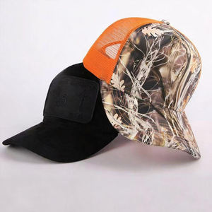 高品質 卸売 クラシック カスタムデザイン オリジナル 刺繍ロゴ 5パネル ベースボールキャップ ゴラス メッシュ スエード トラッカーキャップ 帽子 - Product Image 3