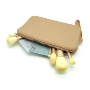 Silicone <b>Wallet</b> Custom Logo Unisex Fashion Waterproof Portable <b>Long</b> Travel Zipper Makeup Bag - Product Image 6