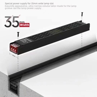 Alimentation électrique pour bande LED ultra-mince de 35 mm de largeur, 110 V-220 V AC-DC 12 V/24 V 8,3 A, sortie simple, transformateur d'éclairage LED SMPS