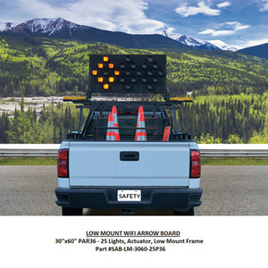 จอแสดงผล LED ติดตั้งบนรถบรรทุก GMC Sierra พร้อมกรอบอะลูมิเนียม IP65 ใช้แบตเตอรี่แบบชาร์จได้ สำหรับไฟเตือนจราจร - Product Image 2