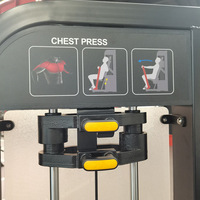 Machine de musculation pour les épaules en acier robuste et réglable, avec poids superposables, pour les bras, entraînement commercial en salle de sport, presse pectorale assise
