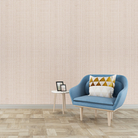 Papier peint et revêtement mural en PVC tissé 2026 avec surface tissée et tissu anti-humidité