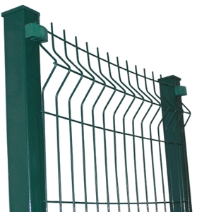 Panneau de clôture en treillis soudé 3D en V galvanisé et recouvert de PVC, anti-escalade, pour périmètre de sécurité - Product Image 1