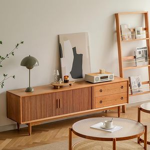 كومبو هوم تلفزيون مجلس الوزراء أثاث منزلي عالية الجودة الحديثة خشب البلوط التلفزيون تقف غرفة المعيشة التلفزيون تقف مجلس الوزراء خشب الصنوبر مع الأدراج - Product Image 6