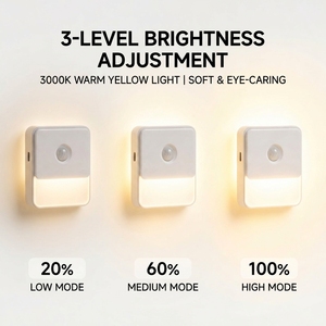 Luz Nocturna Inteligente con Sensor de Movimiento, Inalámbrica, LED, Cuadrada, de ABS, para Pared, con Luz Frontal y Resplandor Trasero, para Dormitorio y Escaleras - Product Image 3