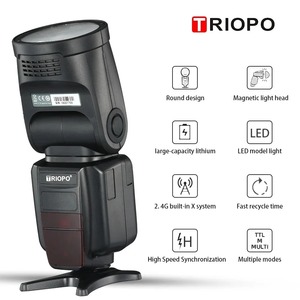 Flash de Cabeza Redonda TRIOPO <span class=keywords><strong>R1</strong></span> para Cámara, Speedlite Inalámbrico 2.4G X TTL HSS de 76Ws con Batería de Litio para Canon, <span class=keywords><strong>Nikon</strong></span> y Sony - Product Image 6