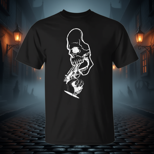 T-shirt Skeleton Gun in cotone nero unisex per adulti taglia SML XL XXL - Product Image 3