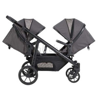 Poussette double Brightbebe Twin Umbrella, cadre léger en alliage d'aluminium, pour bébé et tout-petit, compacte, pliage facile, capote réglable
