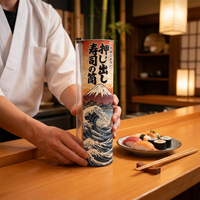 Boîte d'emballage pour rouleaux de sushi faits à la main, écologiques, OEM, personnalisées, en papier kraft cylindrique de qualité alimentaire, avec revêtement UV, pour les magasins d'alimentation aseptiques