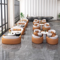 Combinaison de table et de chaise de zone de réception de canapé de salon de beauté d'affaires et de loisirs