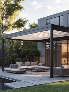 Pérgola Moderna de Aluminio con Techo de Lamas para Jardín y Exterior, 3x3, 3x4, 4x3, 4x4, 4x5, 4x6, 6x3, 6x4, 6x5, 6x6m - Product Image 3