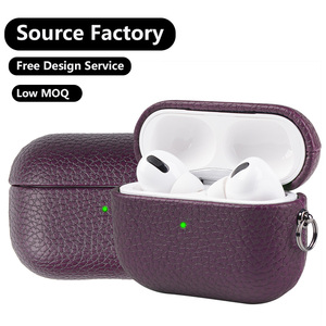 Étui pour écouteurs de style motif litchi de haute qualité au <span class=keywords><strong>prix</strong></span> d'usine pour <span class=keywords><strong>Apple</strong></span> AirPods 1/<span class=keywords><strong>2</strong></span> 1 <span class=keywords><strong>2</strong></span> 3 4 AirPods Pro2 - Product Image 1