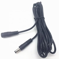 Connecteur noir 12v DC 5521 femelle à mâle câble cc