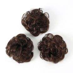 Latte marrone 3P Set di capelli in rilievo Gibchang Band 2 pz X 2 pz fascia di usura per la testa in rilievo per gli stili Chignon - Product Image 1