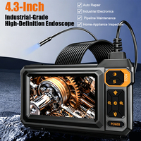 Endoscope industriel KERUI 1080P avec écran IPS 4,3 pouces, double objectif, caméra d'inspection de cylindre, réparation automatique de moteur de véhicule