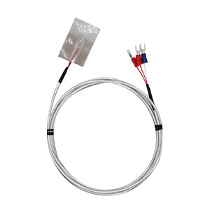 Hoogwaardige <span class=keywords><strong>PT100</strong></span> platina RTD temperatuursensor met zelfklevende patch, glasvezelkabel, oppervlaktetemperatuurmeting, OEM ODM IP65 - Product Image 1