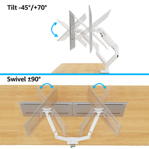 13 ''-34'' trắng khí mùa xuân màn hình cánh tay 2 màn hình Bàn núi đứng có thể điều chỉnh và mới bán buôn Màn hình máy tính đứng - Product Image 4